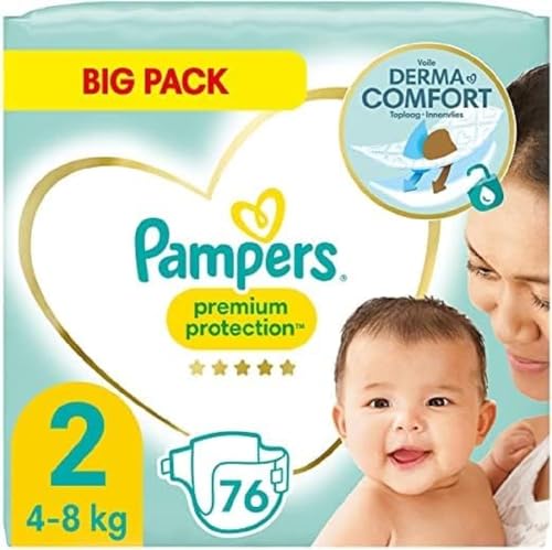 Pampers Premium Protection Größe 2, 76 Windeln, 4kg-8kg, Pampers bester...