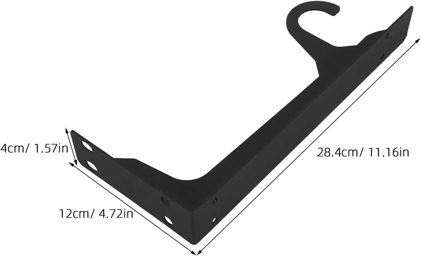 COHEALI Heavy Duty Closet Rod Bracket with Hook, Cold Rolled Steel Shelf Support Rack Holder, Stable Design Prevents Rods from Sagging, Wall Mounted Wardrobe Storage Bracket for Pantry