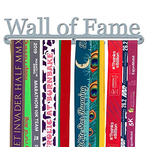 'Wall of Fame' LARGE Medal Hanger Display Holder Brushed Stainless Steel - Made in Britain