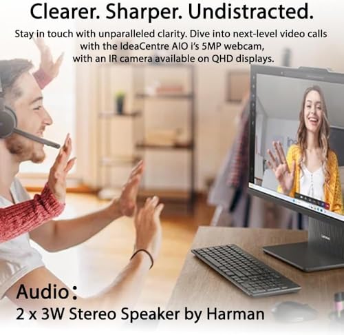 Image of Lenovo IdeaCentre 27 Inch All-in-One Desktop, FHD Touchscreen Display (100Hz Refresh Rate), Intel 10-Core i7 13620H CPU, 16GB DDR5 RAM, 1TB PCIe SSD, WiFi 6, RJ45, Windows 11, Wireless KB & Mouse