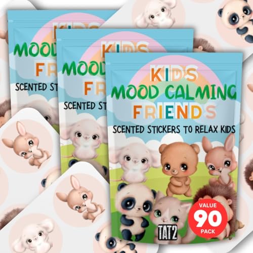 Mood Calming Stickers for Kids/Adults (90 Pack) – All Natural Patches, Chemical and Drug Free, Mood Support for Relaxation