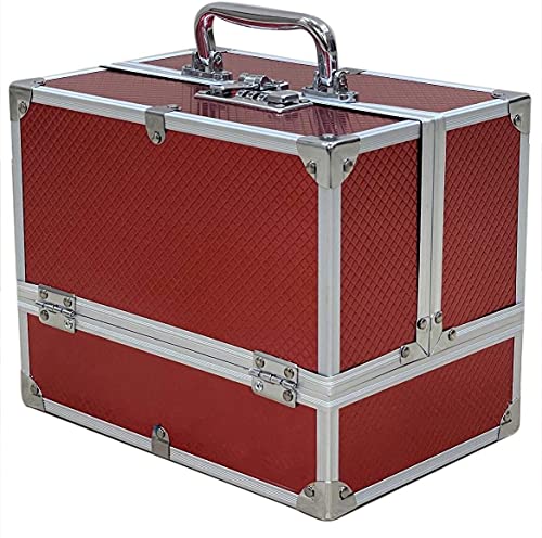 Image of Adson Professional Beauty Make Up Cosmetic Vanity Box /Case (Red)