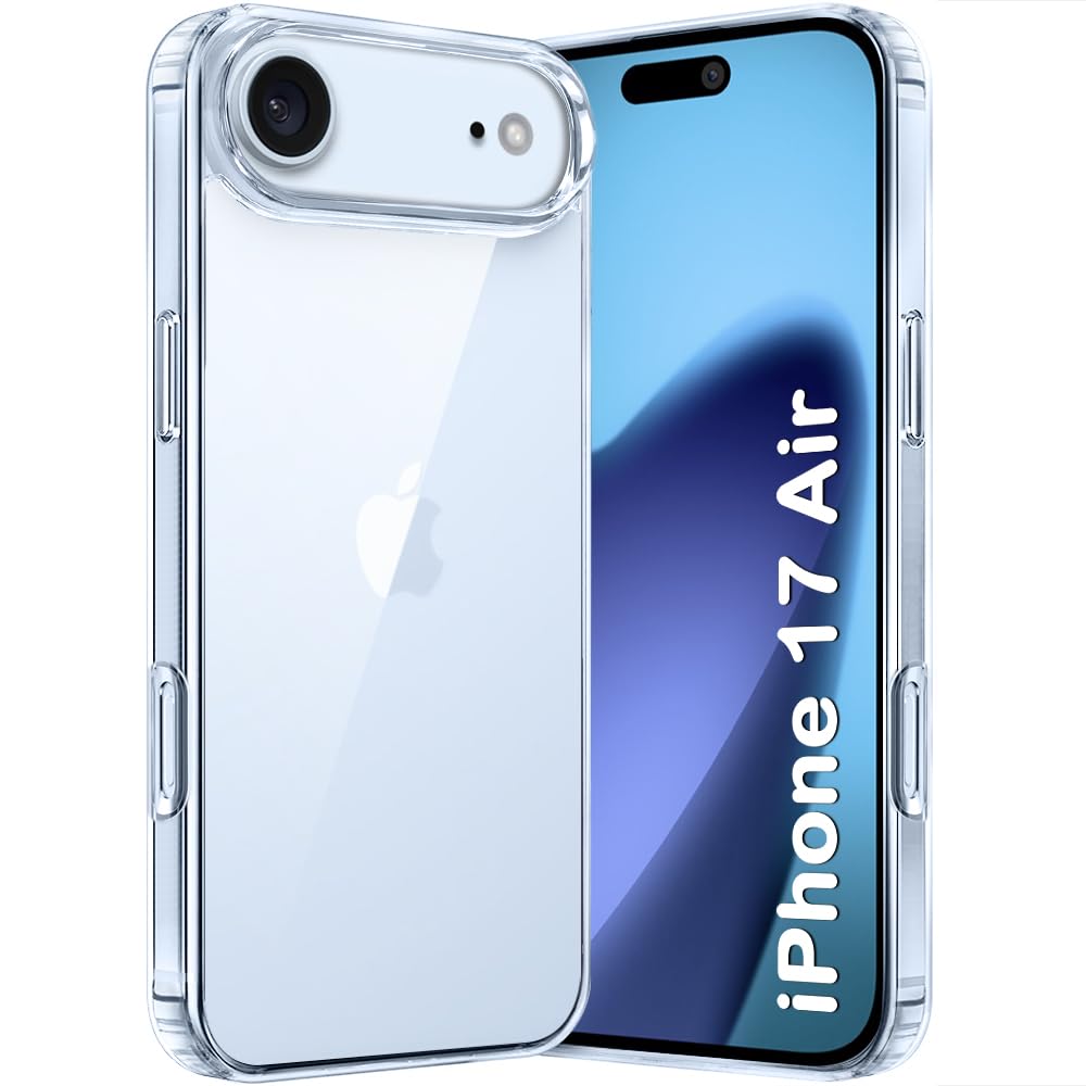 TheGiftKart Ultra-Hybrid Crystal Clear Back Case Cover for iPhone 17 Air | Shockproof Design | Camera Protection Bump | Hard Clear Back | Bumper Case Cover for iPhone 17 Air (PC & TPU, Transparent)-image-7