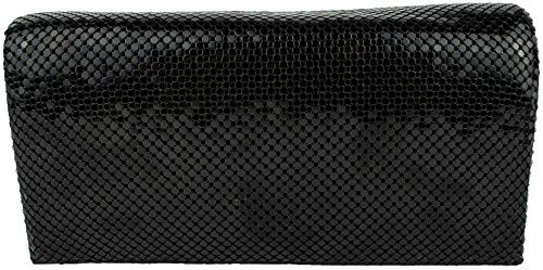 Stephanie Imports Abend Clutch Wallet Geldbörse Schulter Mesh Black Metal Luxuriös Cover