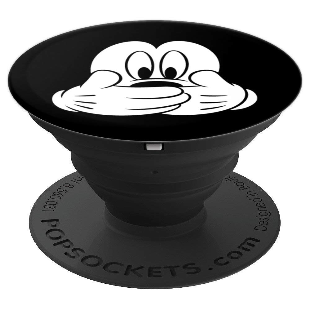 DisneyDisney Mickey Mouse Hands Over Mouth Face PopSockets Standard PopGrip