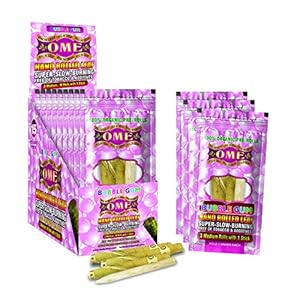 Palm Leaf Bubble Gum 45 Wraps(OME 1 Box – 15 Pouch Pre Rolled Cones – All Natural Cones – Preroll Cones – Pre Rolled…