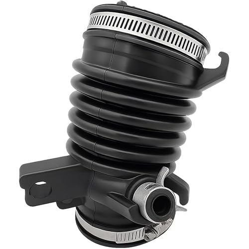 HZEL Car Air Cleaner Intake Hose Tube, OEM#17225-R1A-A01 Rubber Vehicle Engine Filter Air Intake Hose Duct with 3 Clamps, Auto Engine Filter Boot Replacement, Compatible with Civic Ilx
