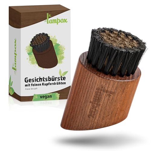 Brosse de massage lampox végétale contre le teint terne grâce aux fils de cuivre fins