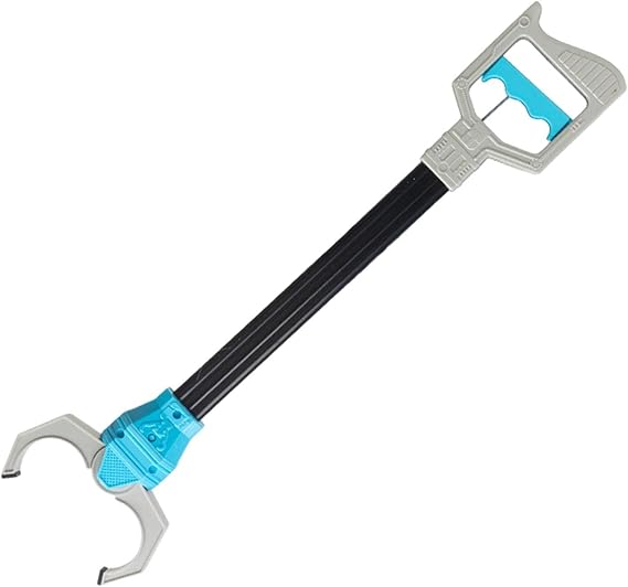 Interactive Grabber Robotic Claw Toy Robot Hand Strong Grasping Tool Mechanical Pull Handle Material Suitable for Child Motor Skills Indoor Pl, Gray