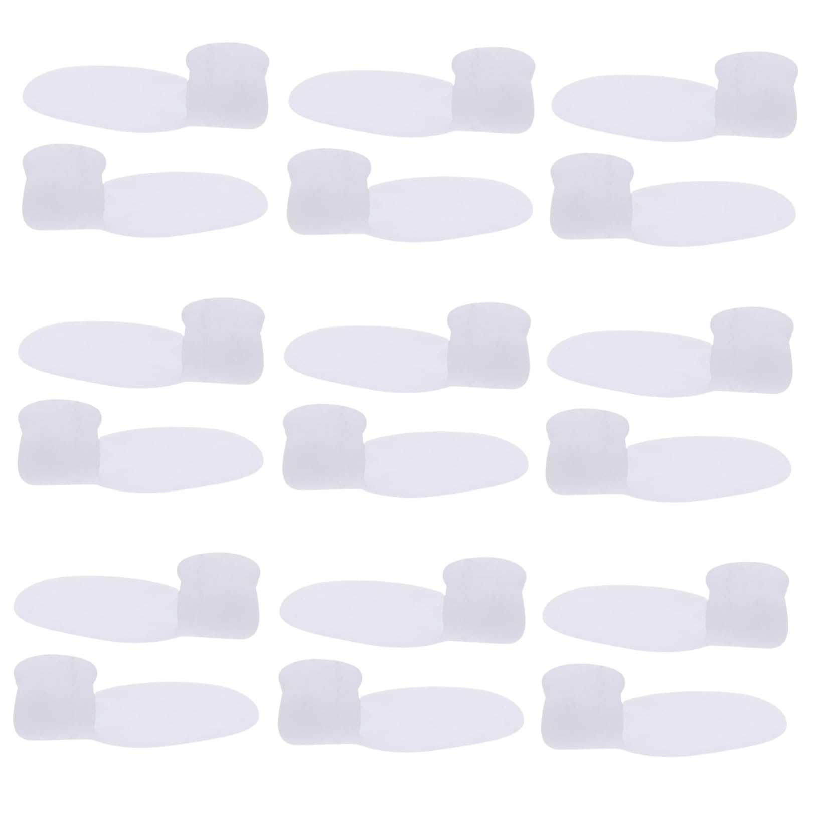 Anneome 1Set Silicone Toe Separators Gel Toe Protectors for Foot Care Toe Adjusters for Comfort and Alignment White Toe Dividers