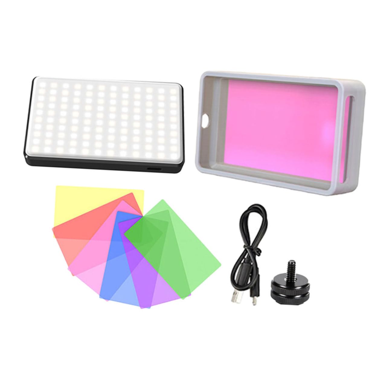 Gadpiparty Dimmable Led Phone Fill Light Clip on Camera Light for Laptop with Phone Holder Photography