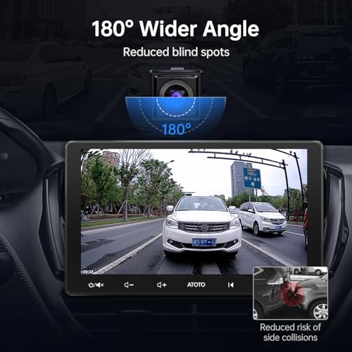 Image of ATOTOZONE AC-HD03LR 720P Rearview Backup Camera with 180 Wide-Angle,VSV (Virtual Surround-View),Live Rear View,Clear Night Vision,IP67 Waterproof,Compatible with A6PF /A6PL /S8(Excluding S8 UN /MS /Gen4)