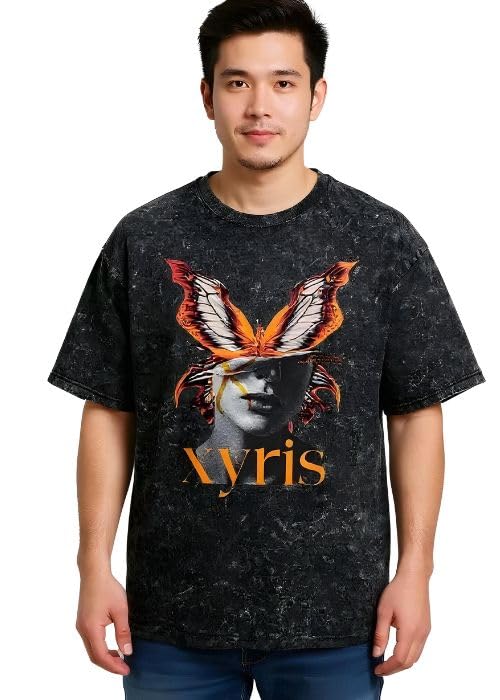 Image of boffi ... 100% Cotton Oversized T-Shirt Unisex Drop Shoulder Dye Washed Street Look Black Pack of 1