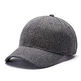 Zylioo XXL Oversized Woolen Winter Baseball Cap Hat,Fleece Lined Blank Soft-Structured Adjustable...