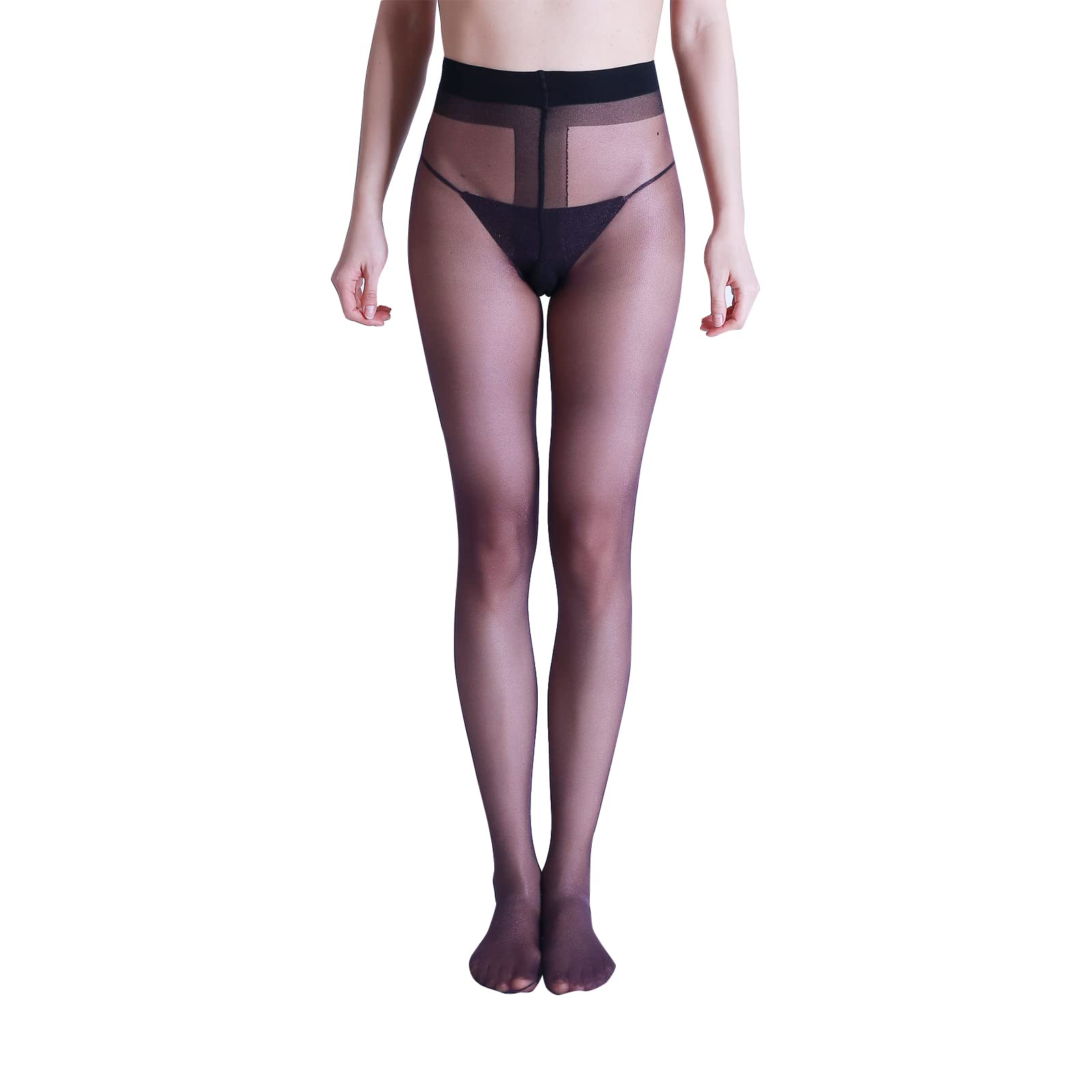 Sahabowi Women's Sheer Tights, High Waist Pantyhose, Vintage Control Top Stockings,Shaping Pantyhose Slimming Butt Lifting