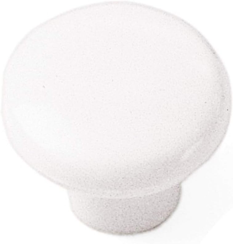Laurey 34642 Plastic Hardware Knob, 1.25 Inch, White, 25 Piece