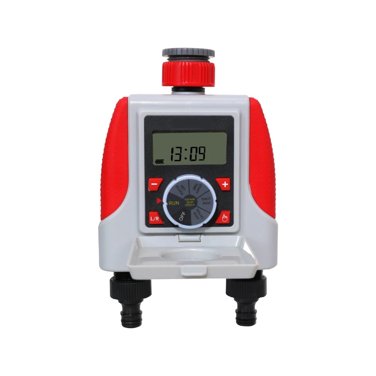 ATGOGKOWH Dual 2-Outlet Garden Automatic Water Timer, Digital Electronic Solenoid Valve Sprinkler Waterproof Controller System