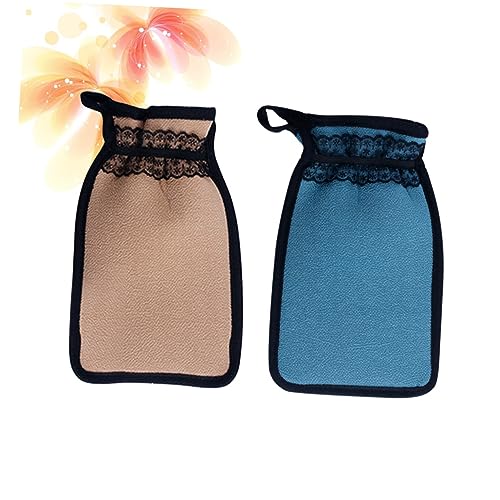 FOMIYES 6 Peças Luvas De Renda Luvas Sem Dedos Toalhas De Banho De Chuveiro Luvas Esfoliantes Luvas