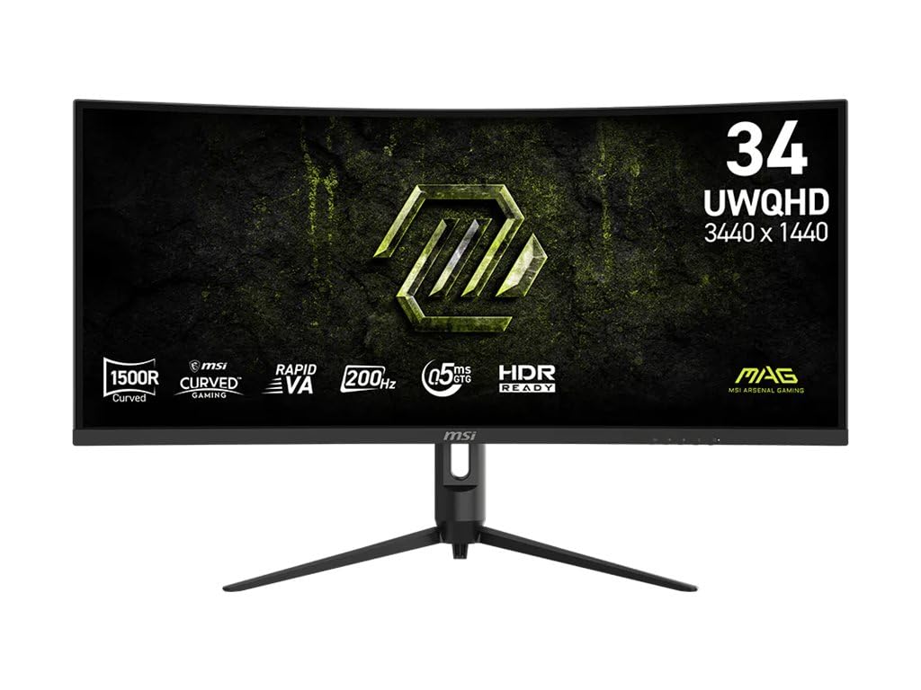 MSI MAG 342CQRFDE E20 34" UWQHD Gaming Monitor gebogen 3440x1440 200 Hz VA-Panel