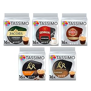 Tassimo espresso koffie collectie – Jacobs Espresso Classico / Gevalia Espresso / Marcilla Espresso / L’OR Espresso…