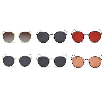 Metal Round Sunglasses Women Polarized Retro Sun Glasses for