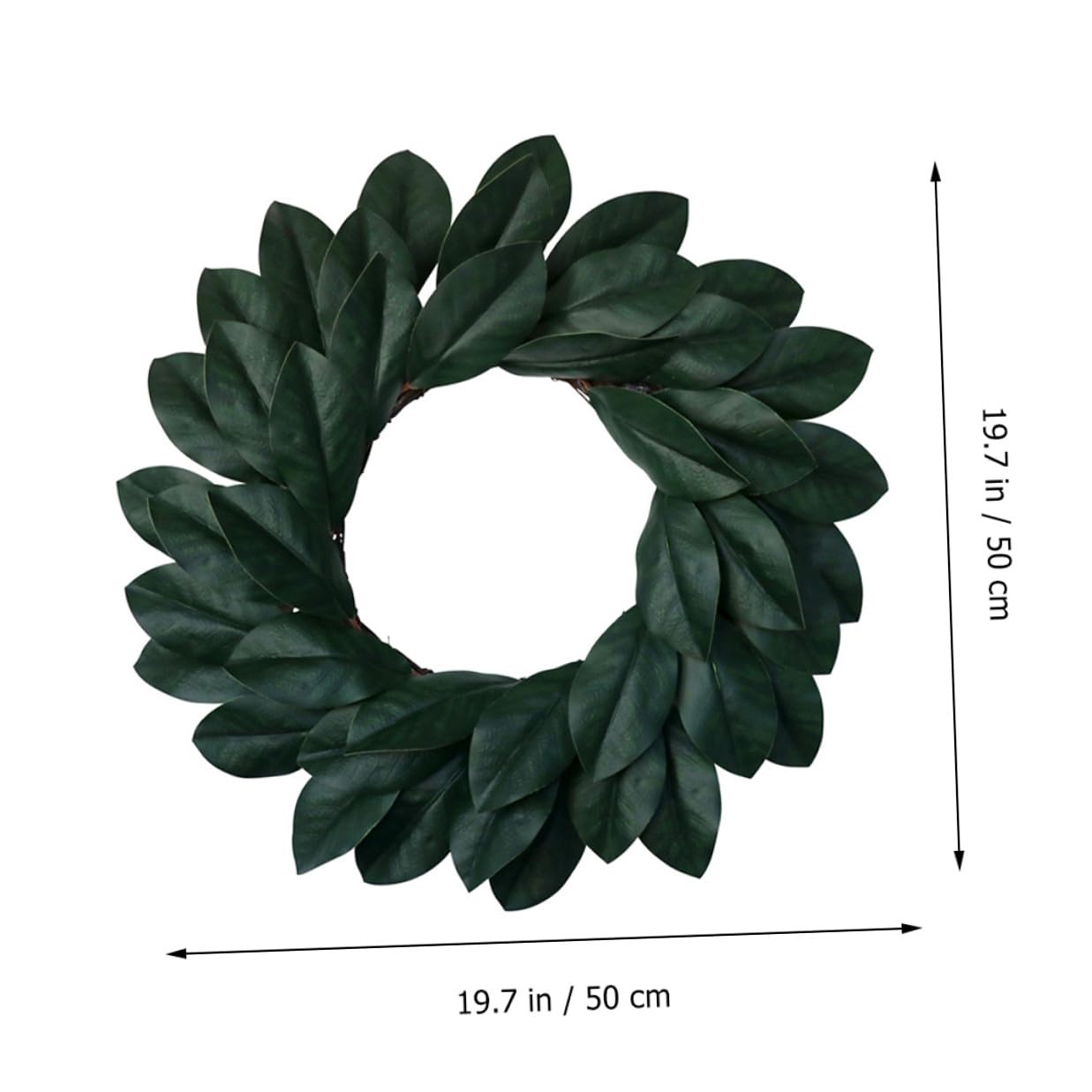 Levemolo Realistischer Magnolienkranz aus Kunststoff und Rattan Handgefertigter Türkranz für Wanddekoration und Festliche Atmosphäre im Frühling und Sommer