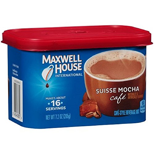 Maxwell House Instant Coffee, Suisse Mocha, 7.2 Oz (Pack of 3)