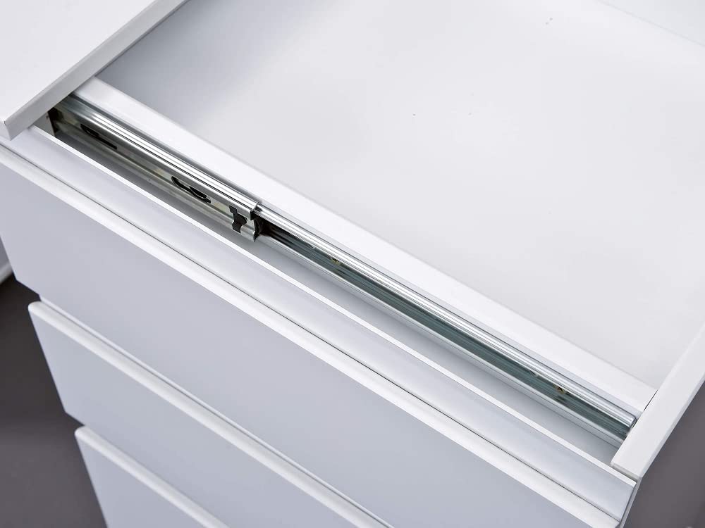 Inter Link - Schreibtisch - Ausziehbarer Schreibtisch - Funktionsschreibtisch - Ausziehbarer Schrank - Weiß Lackiert - Laptop Office, 36D x 72W x 66H cm