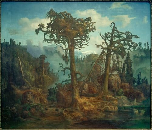 Tableaux sur toile d'art moderne Lars Hertervig Alte Kiefern impression haute définition
