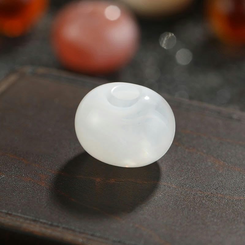 148 sztuk 17 * 21MM akrylowe okrągłe koraliki duży otwór imitacja bursztynu biżuteria bransoletki rzemiosło okrągłe koraliki kucyk