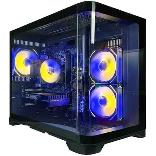 Periphio Atlas Gaming PC, AMD Ryzen 5 5500 up to 4.2GHz with Radeon RX 6500XT 4GB GPU (Gaming Optimized), 16GB RAM, 1TB SSD, WiFi, Windows 11 Desktop, Black