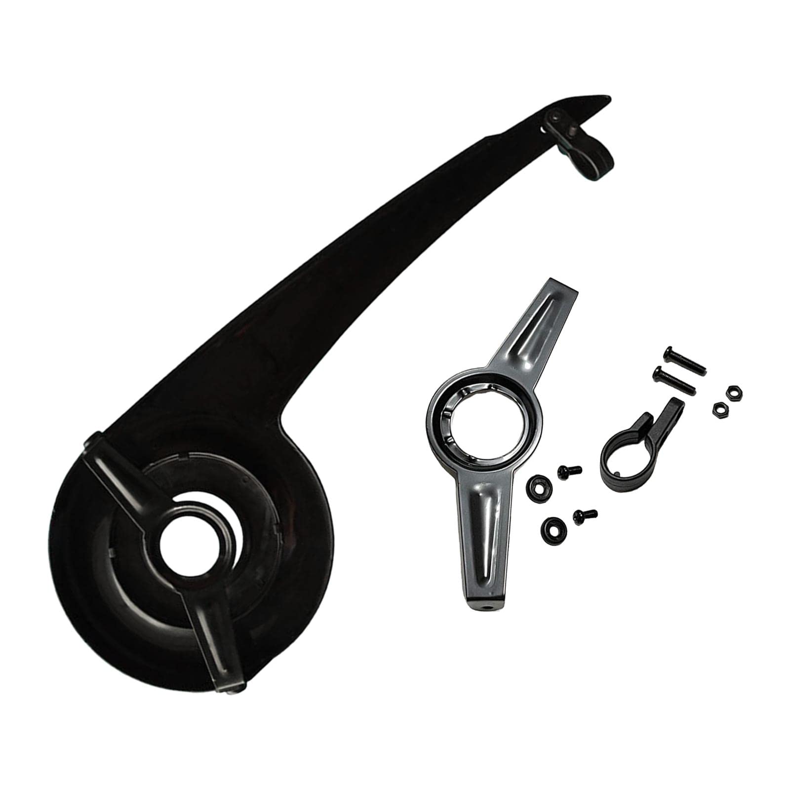 Universal Bike Chain Guard Protector 32T 34T 36T 38T Easy to Install Bike Chain Protector Bike Chain Guard Cover for Bike Road (Black+Tail buckle)