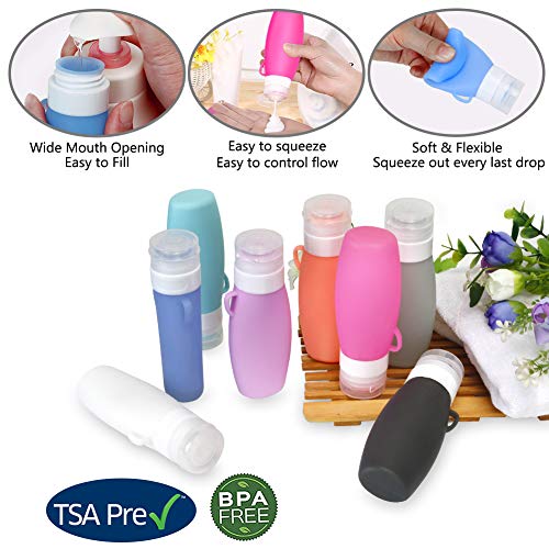 image for RITPACK Leak Proof Travel-Bottles TSA Approved Containers, 3oz Squeeze