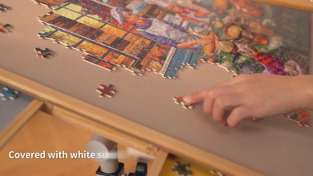 Tektalk Plateau de puzzle avec planche de puzzle et couvercle, chevalet