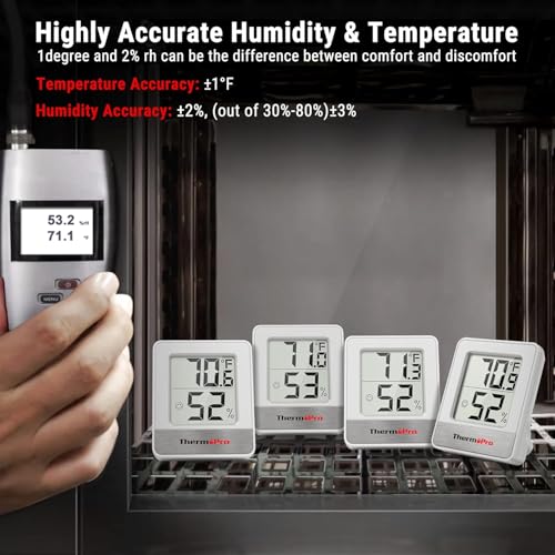 Image of LABART ThermoPro TP49W Digital Hygrometer Indoor Thermometer Humidity Meter Room Thermometer with Temperature and Humidity Monitor Mini Hygrometer Thermometer