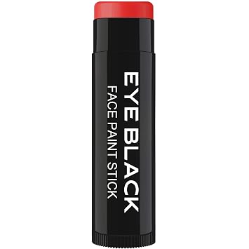 RED EYE BLACK STICK, Anti-Glare Eyeblack For Baseball Football Softball Lacrosse Accessories, Sweat-Proof Eye Black Grease Paint, Smooth & Long Lasting, Rich Full Coverage Color