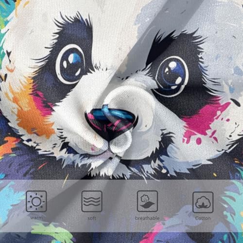 Cute Panda Tie Dye Black Toddler Cotton Underwear, Girls Underwear Cotton, 2T–8 Years3