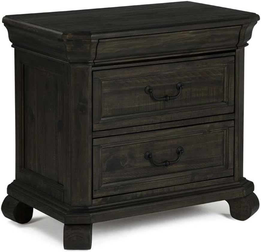 Magnussen Bellamy Traditional Peppercorn 3 Drawer Nightstand