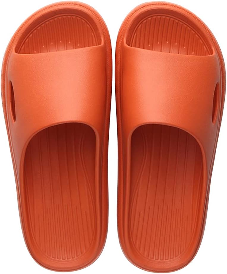 orange yeezy sliders