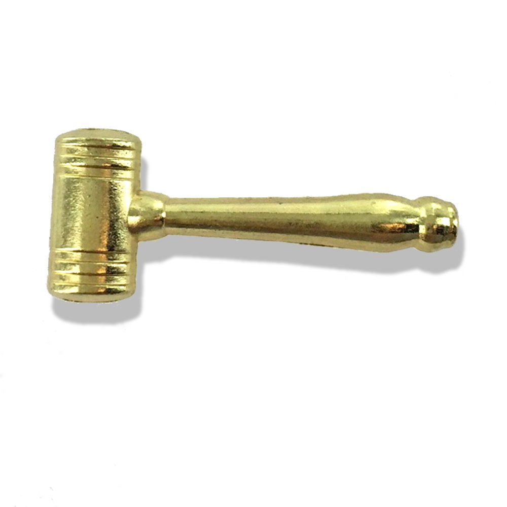 SHOP AWARDS AND GIFTS Gold Judge Gavel Chenille Lapel Pins for Students Appreciation Award School, Bulk Pack of 20, Poly Bagged, 1 Inch