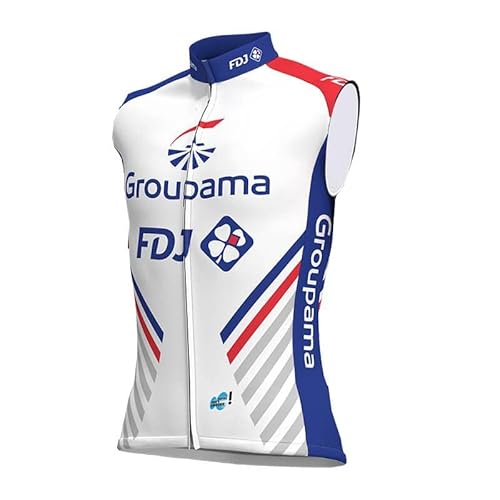 SGCIKER 2022 World Tour pro Team FDJ France windbreaker Gilet coupe-vent vêtements pour homme,vtt windstopper cyclisme vest (L) Cover