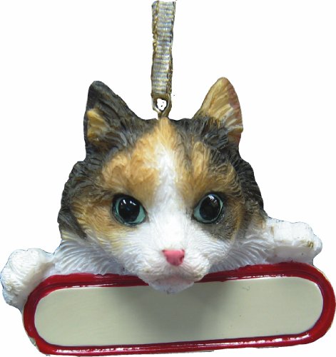 Calico Cat Ornament "Santa