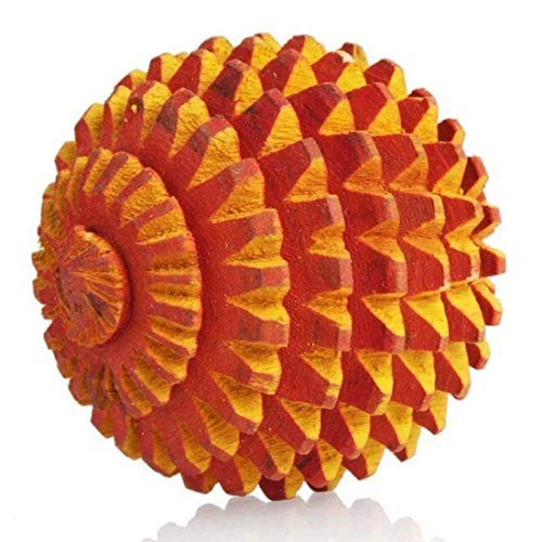 Cure18 Health and Yoga Spongy Rubber Reflex for Stress Relieving Spikes (Wooden)