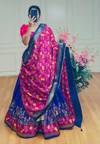 BORN BRIDE royal blue silk lehenga choli – image 4