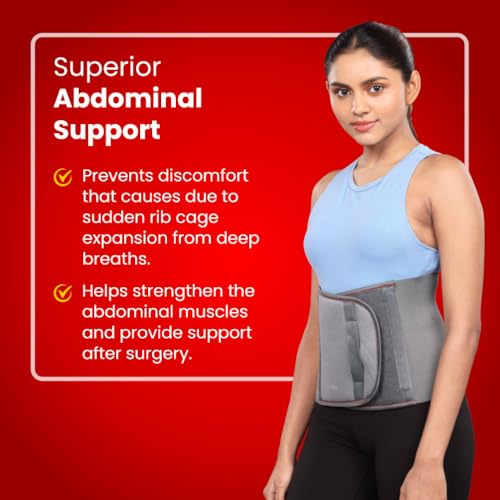 Image of Dr.Ortho Abdominal Belt for Women, Post C-Section Surgery, Maternity Waist Support After Delivery, Belly Support Belt Grey (3XL)