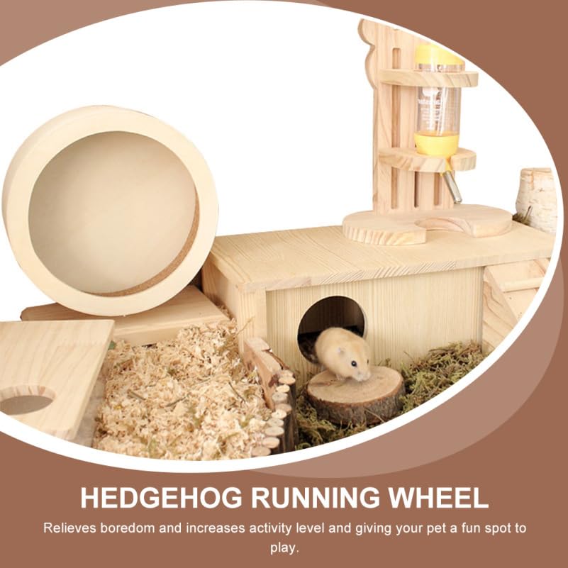 KESYOO Roue d'exercice silencieuse en bois pour hamster, hérisson et petits animaux de compagnie, taille 30,5 cm, pour animaux de compagnie