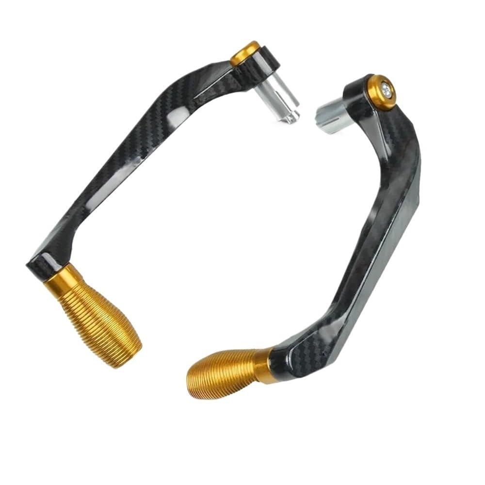 WGRUKLBD Motorcycle CNC Aluminum Alloy Carbon Fiber Handlebar Brake Clutch Lever Hand Guard Protector Modification Accessories Handguard Handlebars Protector