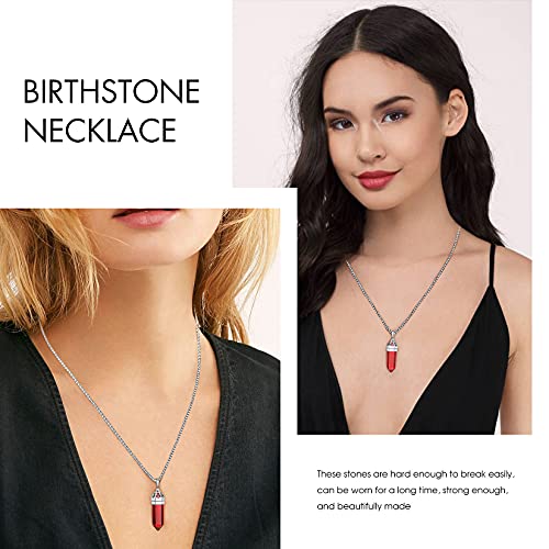 Bestyle BTP27006G-7 Celtic Knot Pendant Necklace Religious Irish Infinity Love July Synthetic Ruby Crystal Birthstone Necklace thumb #1