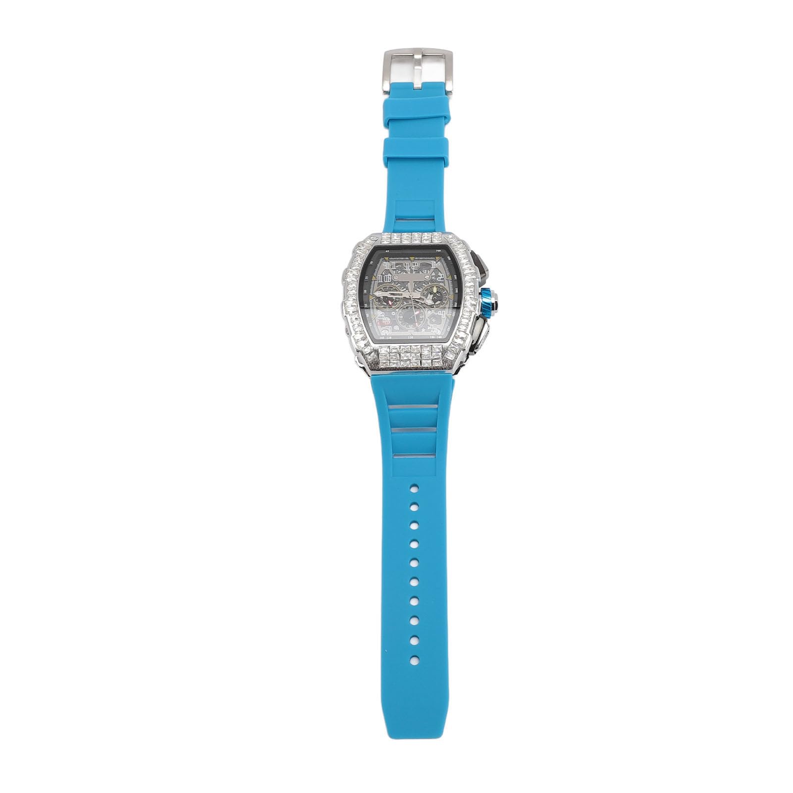 Męski Automatyczny Zegarek Mechaniczny Stylowy Pasek Silikonowy Wodoodporny do Codziennego Noszenia 30M Wodoodporny 42mm
