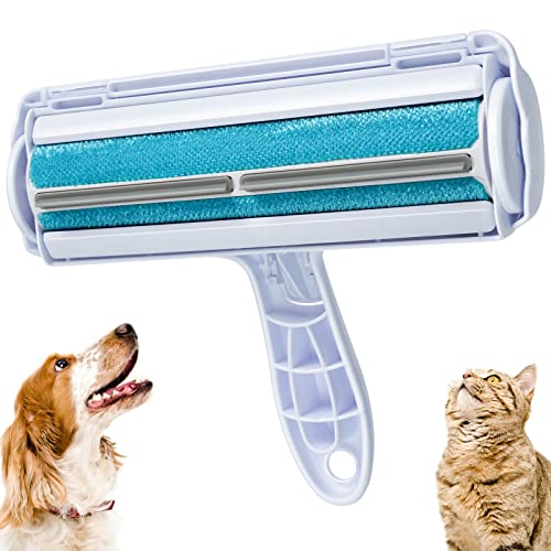 HICC GROOM! Pet Hair Remover, Self-Cleaning Pet Grooming Roller, Reusable Dog & Cat Fur Removal Tool for Furniture, Couch, Carpet, Bedding, Car Seat
